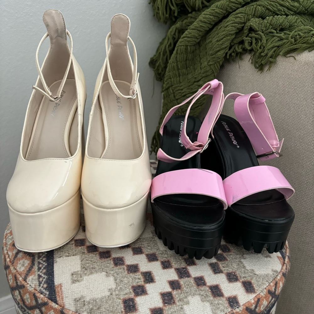 Scuffed Up Public Desire Shoe Heel BUNDLE!